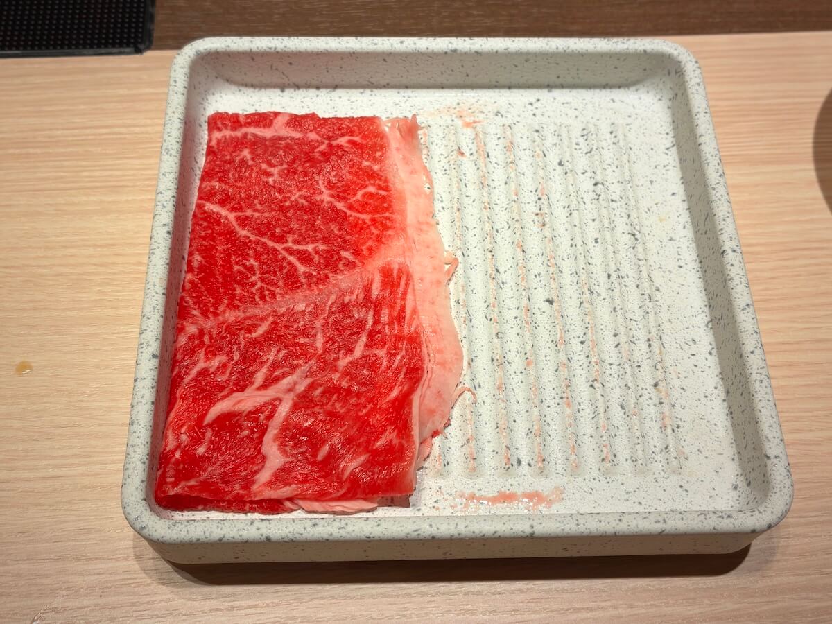 ゆず庵の熟成牛しゃぶしゃぶ用スライス